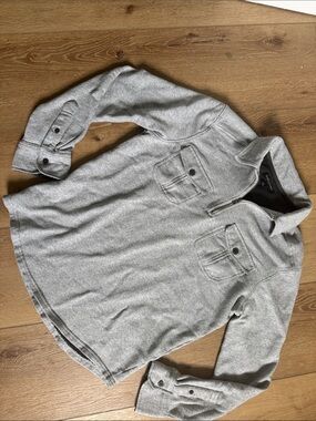 Banana Republic Heather Gray Quarter-Zip Pullover Shirt